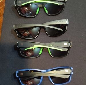 Quiksilver Black Sunglasses with Neon Green Accents